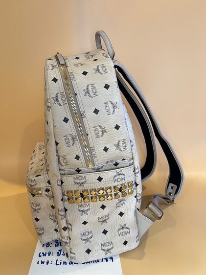 เป้ mcm สีครีม  รูปที่ 4