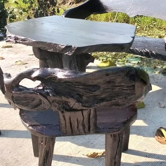 ชุดโต๊ะรากไม้