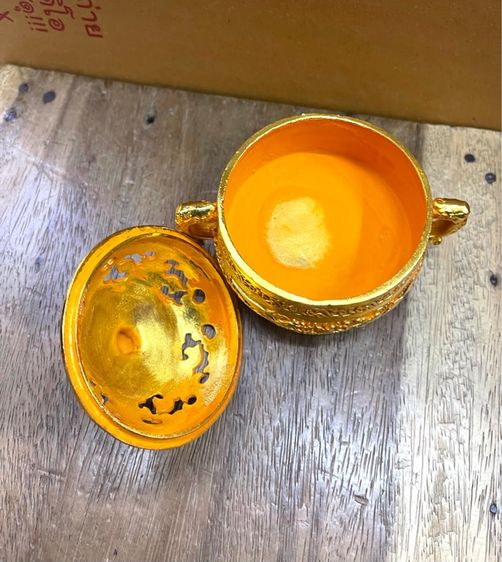 กระถาง กำยาน หัวสิงห์ กระไหล่ทอง สะสม  รูปที่ 7