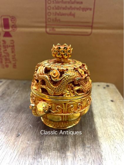 กระถาง กำยาน มังกร กระไหล่ทอง สะสม  รูปที่ 6