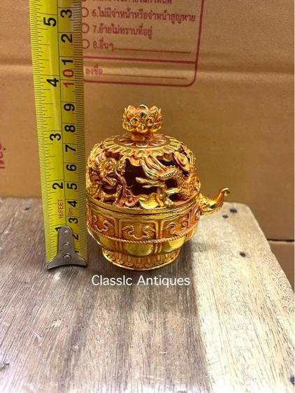 กระถาง กำยาน มังกร กระไหล่ทอง สะสม  รูปที่ 12