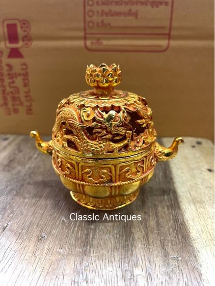 กระถาง กำยาน มังกร กระไหล่ทอง สะสม  รูปที่ 5