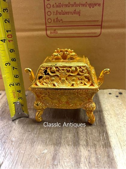 กระถาง กำยาน กระไหล่ทอง สะสม  รูปที่ 10