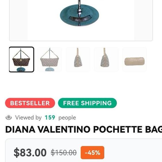 กระเป๋า​แบรนด์​ DIANA​ Valentino​  มือ​ 2 รูปที่ 7