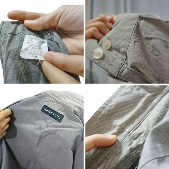 เชิ้ต แขนยาว มีปก ใส่ทำงาน ลายขาวดำ  รูปที่ 11