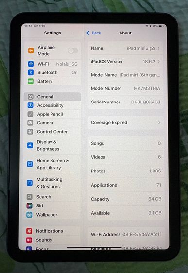 iPad mini 6 WiFi 64 GB รูปที่ 9