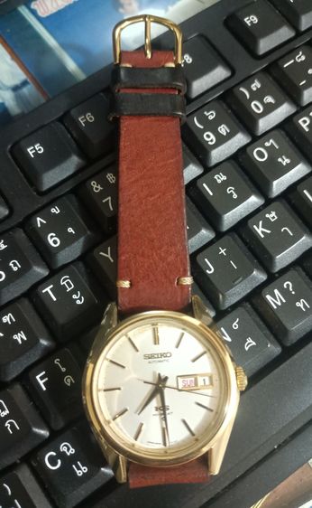 Vintage  King Seiko Cap gold 5626-7000 Automatic Day Date Hi-Beat 28800 made japan 1969's KS ออโต หน้าเดิม หลังเหรียญ ทองหุ้มเต็มตัว รูปที่ 2