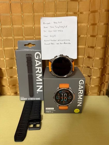 ขาย Garmin Fenix 8 47mm Amoled มือสอง ติดฟิล์มหน้าจอกระจกตรงรุ่นเรียบร้อย