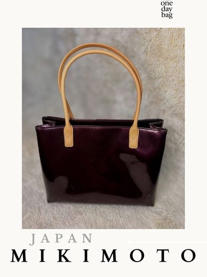 หญิง ม่วง หนังเทียม กระเป๋า Mikimoto Japan