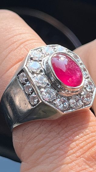 แหวนเงินพลอยแดง รูปที่ 4