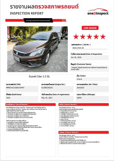 Suzuki Ciaz 2021 1.2 GL Sedan เบนซิน ไม่ติดแก๊ส เกียร์อัตโนมัติ น้ำตาล รูปที่ 2