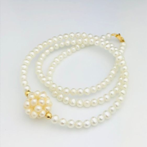 สร้อยคอไข่มุกแท้ ตะขอระบุ18K จากญี่ปุ่น รูปที่ 2