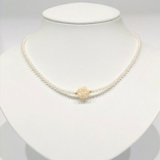 สร้อยคอไข่มุกแท้ ตะขอระบุ18K จากญี่ปุ่น รูปที่ 3