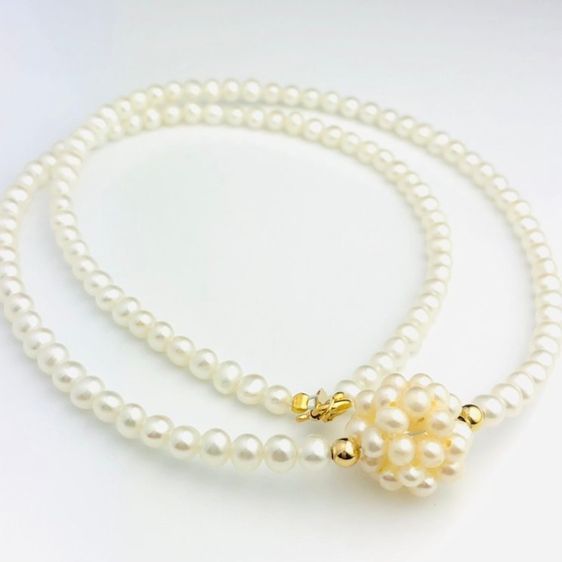 สร้อยคอไข่มุกแท้ ตะขอระบุ18K จากญี่ปุ่น