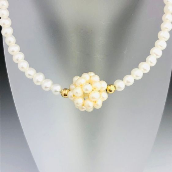 สร้อยคอไข่มุกแท้ ตะขอระบุ18K จากญี่ปุ่น รูปที่ 4