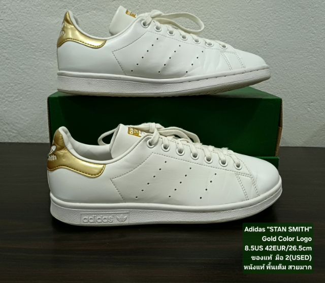 Adidas "STAN SMITH" Sneakers, Unisex 8.5US 42EU(26.5cm) Genuine and Original ของแท้ มือ 2 สภาพใกล้เคียงของใหม่, รองเท้า Adidas หนังแท้สวยมาก รูปที่ 14