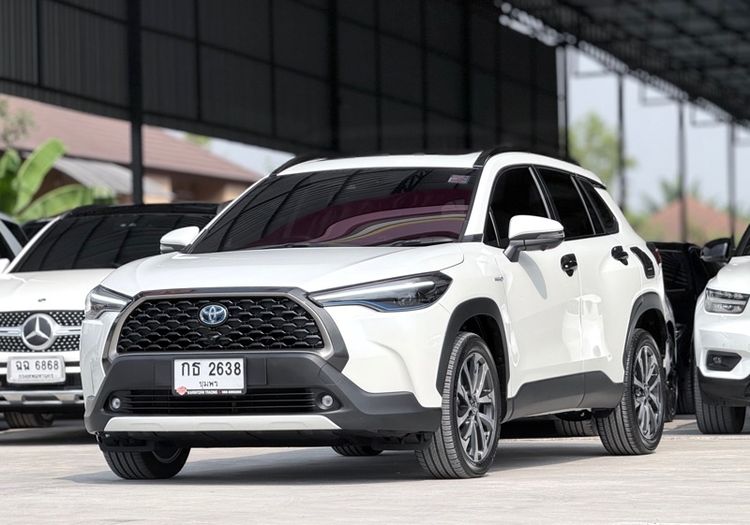 Toyota Corolla Cross 2022 1.8 Hybrid Premium Safety Utility-car ไฮบริด ไม่ติดแก๊ส เกียร์อัตโนมัติ ขาว รูปที่ 2