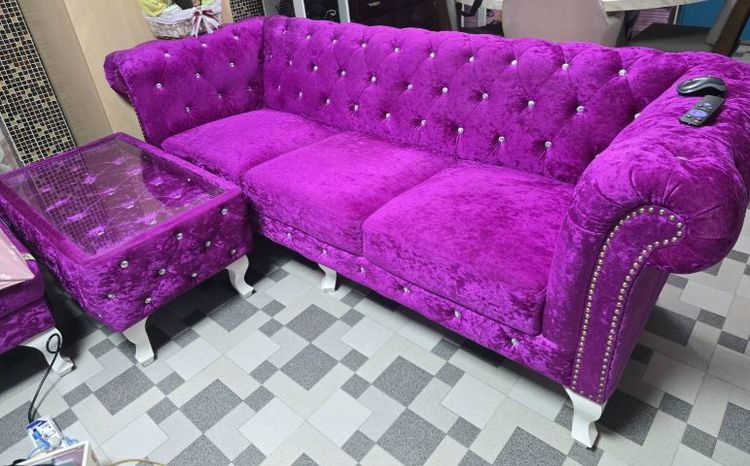 โซฟา เช็ต สีม่วง