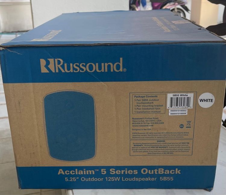 ลำโพง Outdoor Russound Acclaim 5 (1 คู่) ใช้งานได้สมบูรณ์ พร้อมขาแขวนและกล่อง