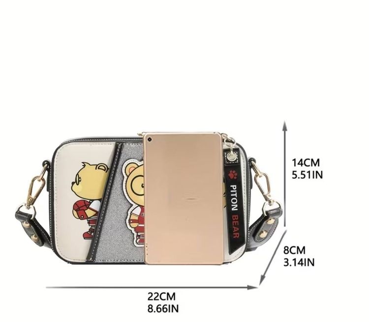 กระเป๋าสะพาย Beibaobao ลายหมี สีน้ำตาล BA0022 รูปที่ 2
