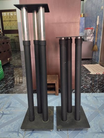 ขาตั้งลำโพง วัสดุเหล็กพ่นสีดำ ปรับระดับได้ 120 ซม.  รูปที่ 2