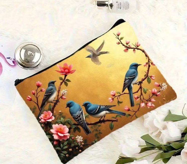 กระเป๋าเครื่องสำอางผ้าพิมพ์ลายฺ รูปที่ 15