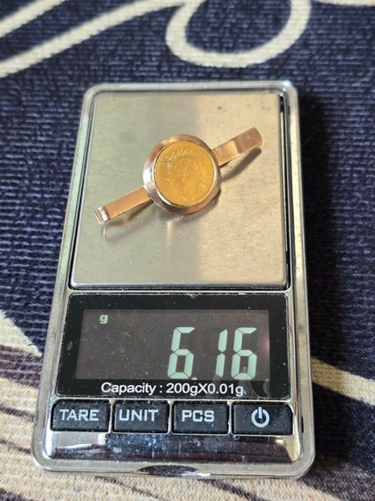 Clip Coin 12 22k Gold หน้าเหรียญ ที่หนีบแบงค์หรือเนคไท เ รูปที่ 4