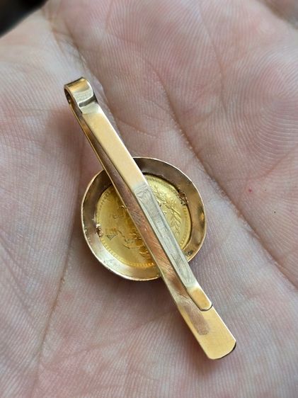 Clip Coin 12 22k Gold หน้าเหรียญ ที่หนีบแบงค์หรือเนคไท เ รูปที่ 5