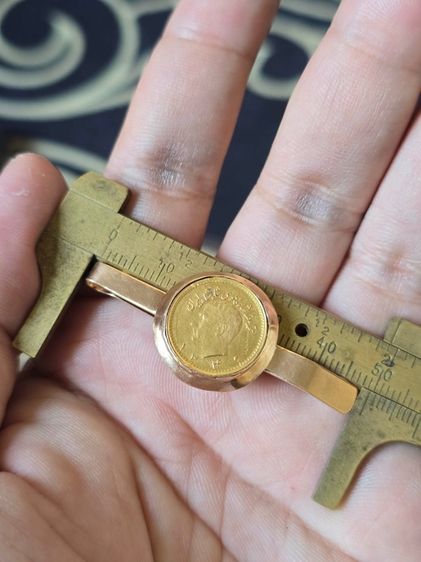 Clip Coin 12 22k Gold หน้าเหรียญ ที่หนีบแบงค์หรือเนคไท เ รูปที่ 8