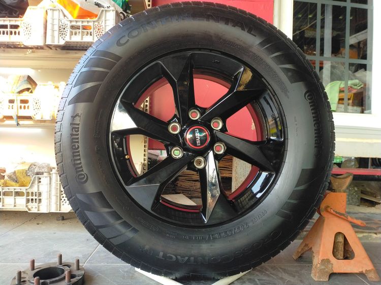 แม็กอีซูซุ ขอบ17 สีอบpowder coat  พร้อมยางคอนติ 265 65 17 ปี24 ยางสวยทุกเส้นใส่ isuzu ตัวสูง mu-x  mu7 รูปที่ 4