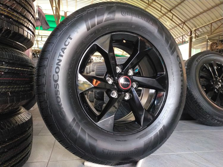 แม็กอีซูซุ ขอบ17 สีอบpowder coat  พร้อมยางคอนติ 265 65 17 ปี24 ยางสวยทุกเส้นใส่ isuzu ตัวสูง mu-x  mu7 รูปที่ 2