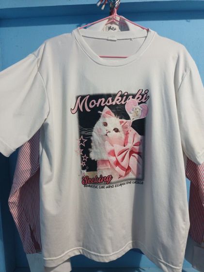 เสื้อยืดลายแมวน่ารัก