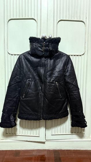 เสื้อหนังชามัวร์สีดำขนแกะหนานุ่ม ติดลบได้ งานป้ายเกาหลี  แบรนด์ Stage เสื้อกันหนาว เสื้อขนแกะ รูปที่ 5