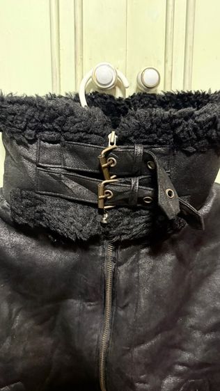 เสื้อหนังชามัวร์สีดำขนแกะหนานุ่ม ติดลบได้ งานป้ายเกาหลี  แบรนด์ Stage เสื้อกันหนาว เสื้อขนแกะ รูปที่ 6