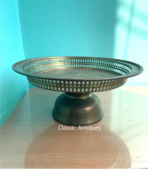 พาน ทองเหลือง ธนาคารนครหลวงไทยจำกัด โบราณเก่าสะสม รูปที่ 2