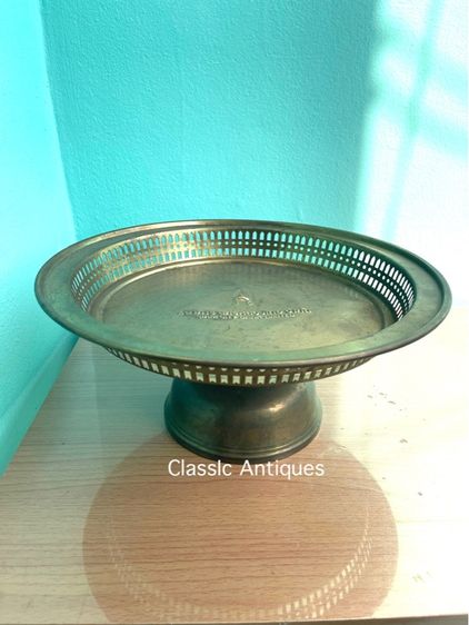 พาน ทองเหลือง ธนาคารนครหลวงไทยจำกัด โบราณเก่าสะสม รูปที่ 3