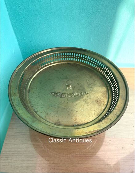 พาน ทองเหลือง ธนาคารนครหลวงไทยจำกัด โบราณเก่าสะสม รูปที่ 4