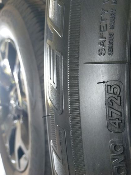 แม็กมิตซู ขอบ17 สีอบpowder coat พร้อมยางป้ายแดงบริสโตน 255 70 17 ปี25 ยางป้ายแดงมีตุ่มหน้ายางทุกเส้นใส่ triton ปาเจ19500 รูปที่ 16