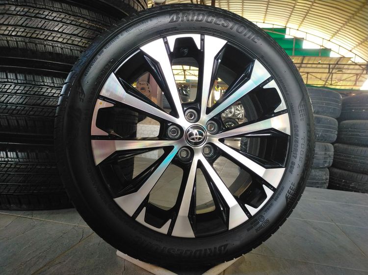 แม็กโตโยต้า ขอบ17 พร้อมยางบริสโตน 205 50 17 ปี22 สีเดิมไม่ดุ้งไม่คดไม่แตก ใส่ vios อัลติส วิช  พรีอุส  เวลอส รูปที่ 3