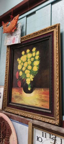 ภาพสีน้ำมันสวยงามเก่าผืนผ้าใบ รูปที่ 11