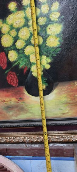 ภาพสีน้ำมันสวยงามเก่าผืนผ้าใบ รูปที่ 8