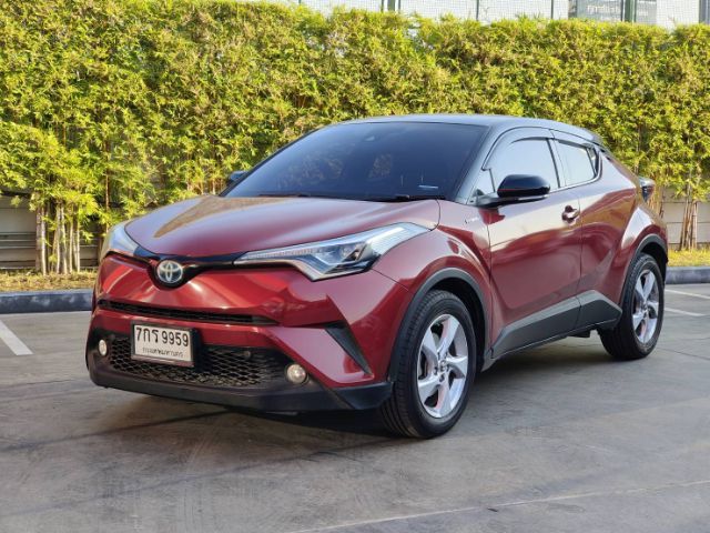 Toyota C-HR 2018 1.8 HV Hi Sedan เบนซิน ไม่ติดแก๊ส เกียร์อัตโนมัติ แดง