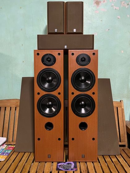 YAMAHA NS-50F-C55-E55  5ชิ้นสวยๆ กำลังขับสูงสุด 240 80 W ที่ 6 โอห์ม สภาพดี ตู้สวยไม่มีบวม 