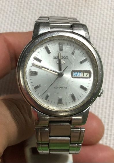Seiko 5 automatic หน้าน้ำเงินลูกฟูก วินเทจมากๆ 