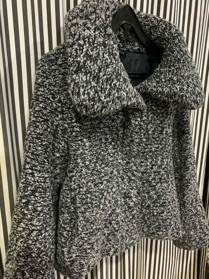 เสื้อโค้ทสั้นผ้าทวีดแบบมีปกกว้าง แบรนด์ญี่ปุ่น  INGNI ใส่กันหนาว กันลม บุผ้าอย่างดี บุซับในหน รูปที่ 2