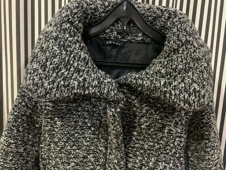 เสื้อโค้ทสั้นผ้าทวีดแบบมีปกกว้าง แบรนด์ญี่ปุ่น  INGNI ใส่กันหนาว กันลม บุผ้าอย่างดี บุซับในหน รูปที่ 4