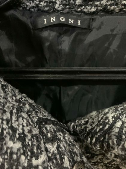 เสื้อโค้ทสั้นผ้าทวีดแบบมีปกกว้าง แบรนด์ญี่ปุ่น  INGNI ใส่กันหนาว กันลม บุผ้าอย่างดี บุซับในหน รูปที่ 7