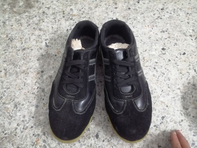 ดำ หนังแท้ Skechers รองเท้าผ้าใบ UK 9 | EU 43 1/3 | US 9.5 รองเท้าเซฟตี้หัวเหล็กหนังหุ้มแท้