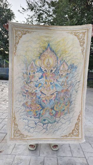 ผ้ายันต์เขียนมือสวยสมบูรณ์ผืนใหญ่ค่ะ  รูปที่ 4