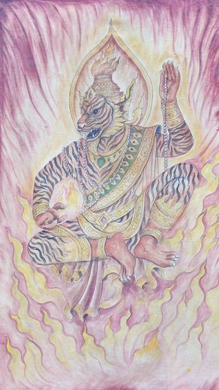 ผ้ายันต์เขียนมือสวยสมบูรณ์ผืนใหญ่ค่ะ  รูปที่ 6